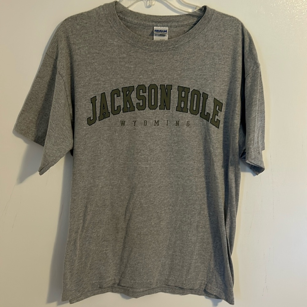 Jackson Hole Wyoming Gray T-Shirt size Large